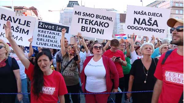 Zagreb anti covid freedom festival